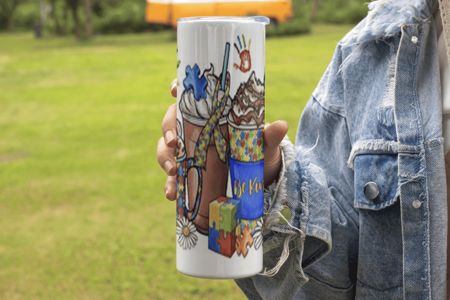 Autism - Coffee & Drinks Awareness Design - 20oz Tumbler