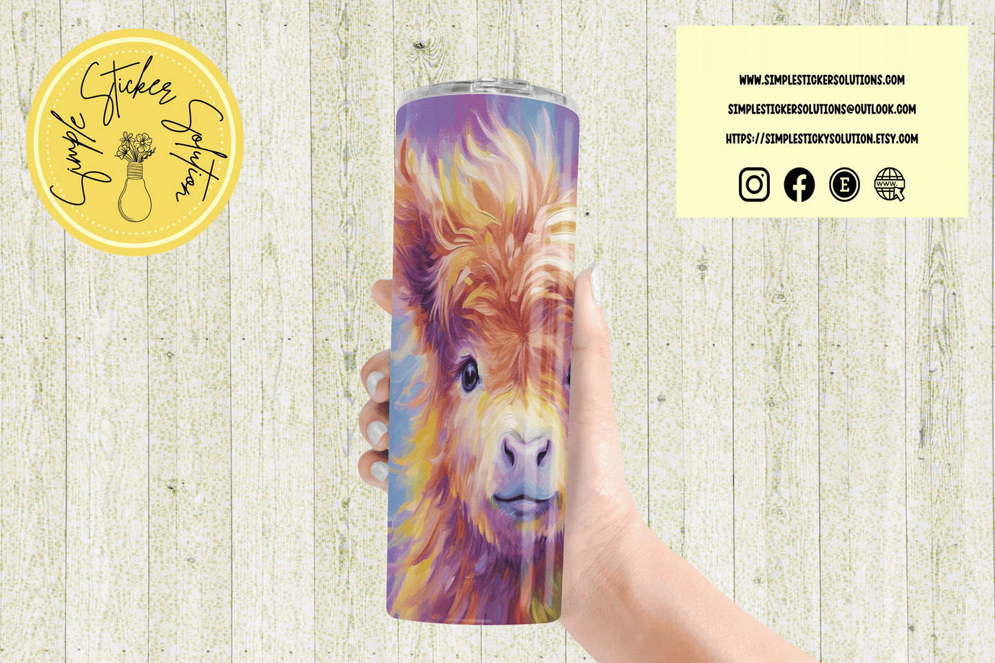 Beautiful Calf Head Design - 20oz Tumbler