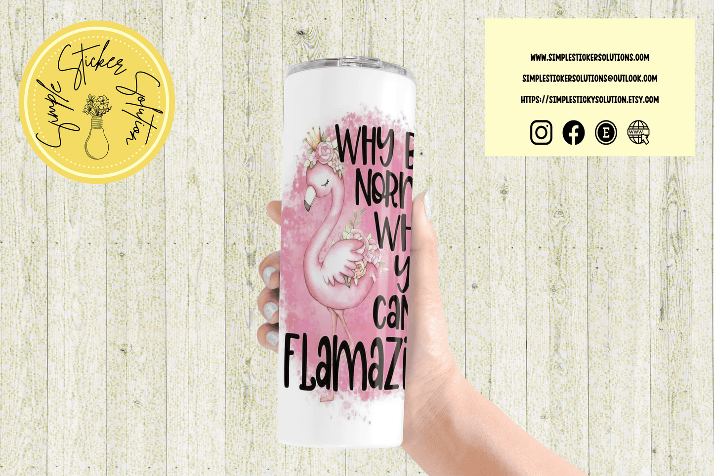 Why Be Normal? Quote Design - 20oz Tumbler