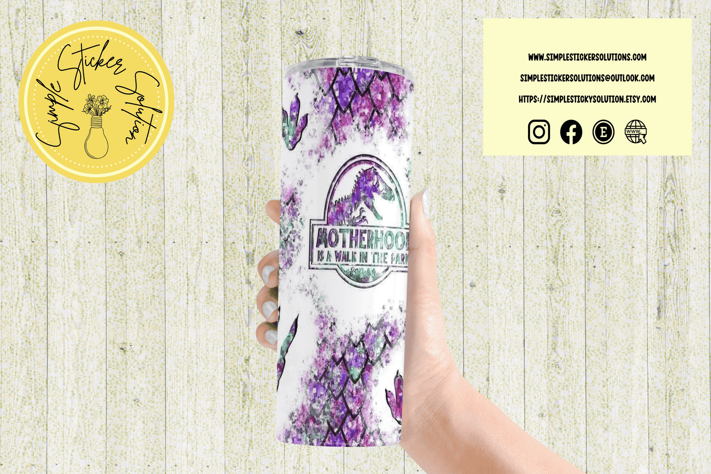 Beautiful Motherhood is a Walk in the Park Design - 20oz Tumbler