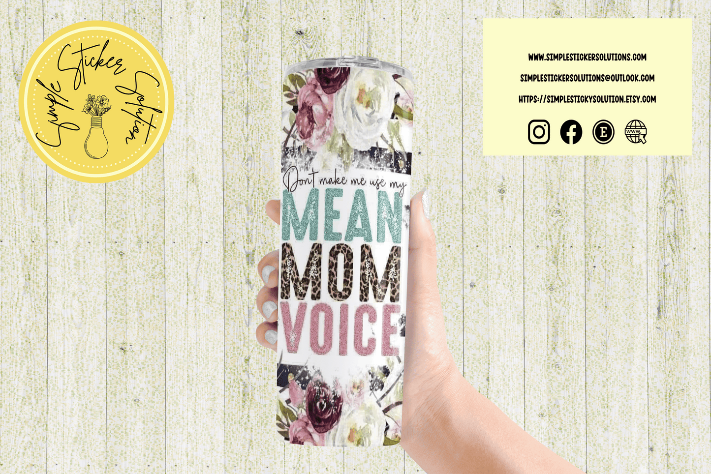 Don't make me use my Mean Mom Voice Design - 20oz Tumbler