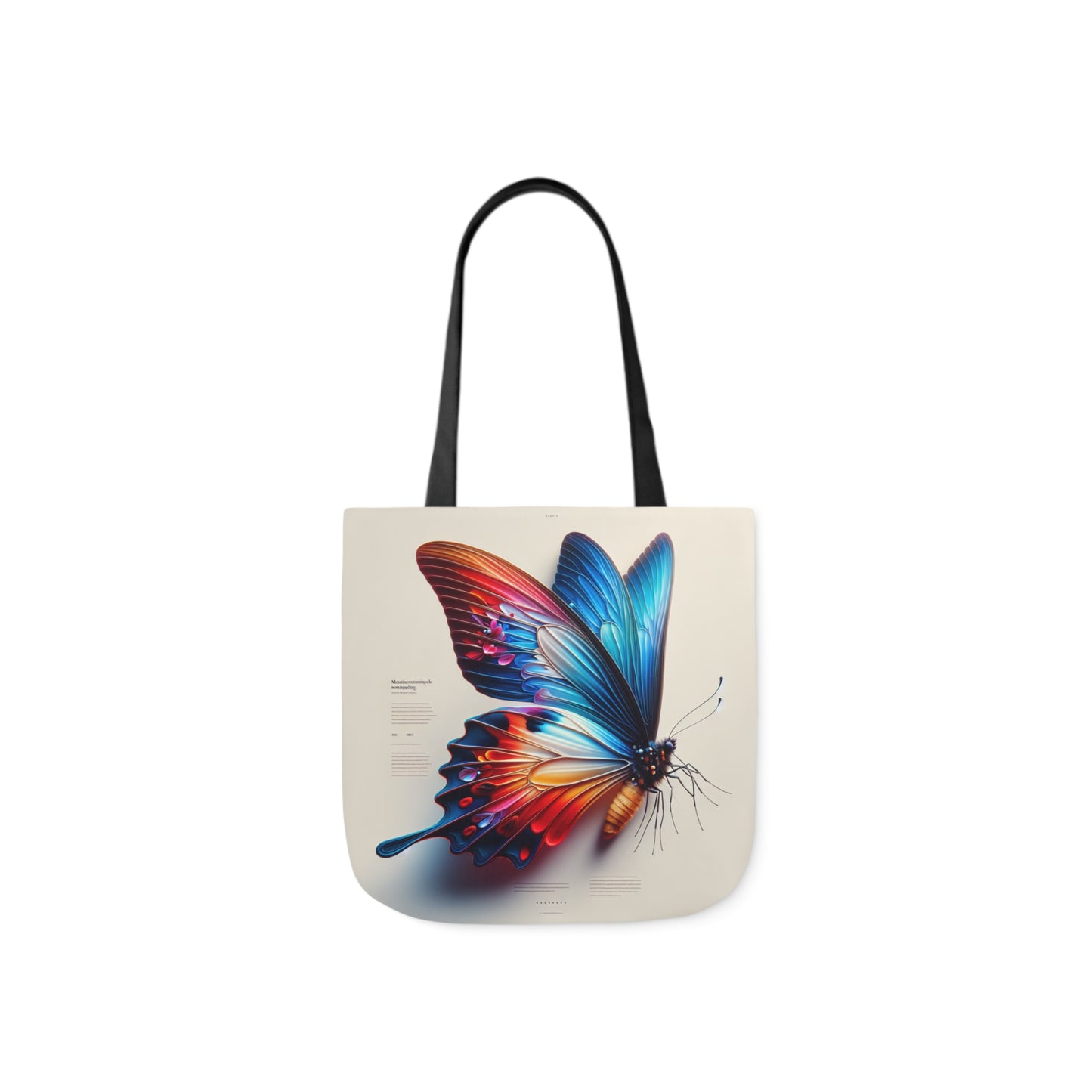 Canvas Tote Bag - Motivational Butterfly Design