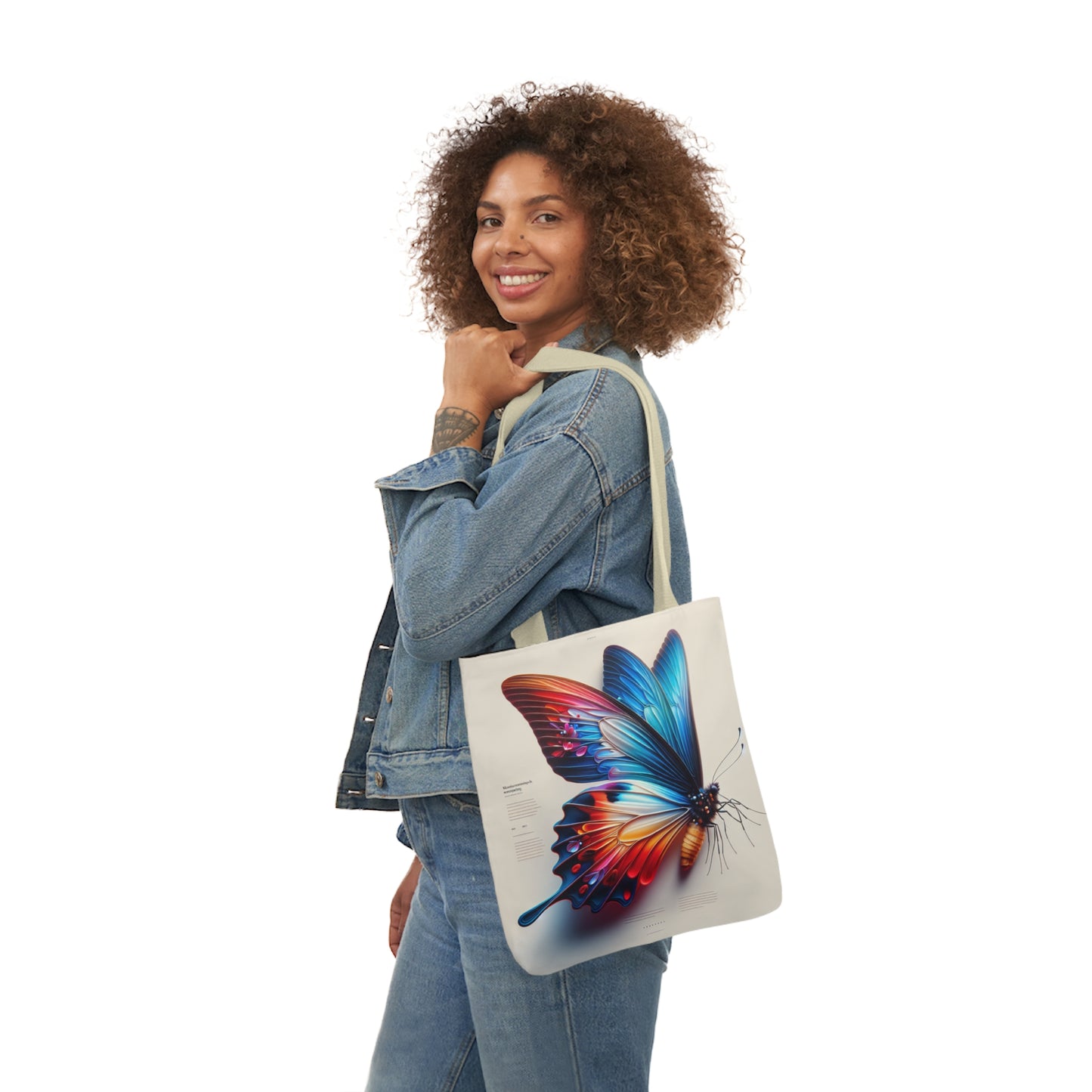 Canvas Tote Bag - Motivational Butterfly Design