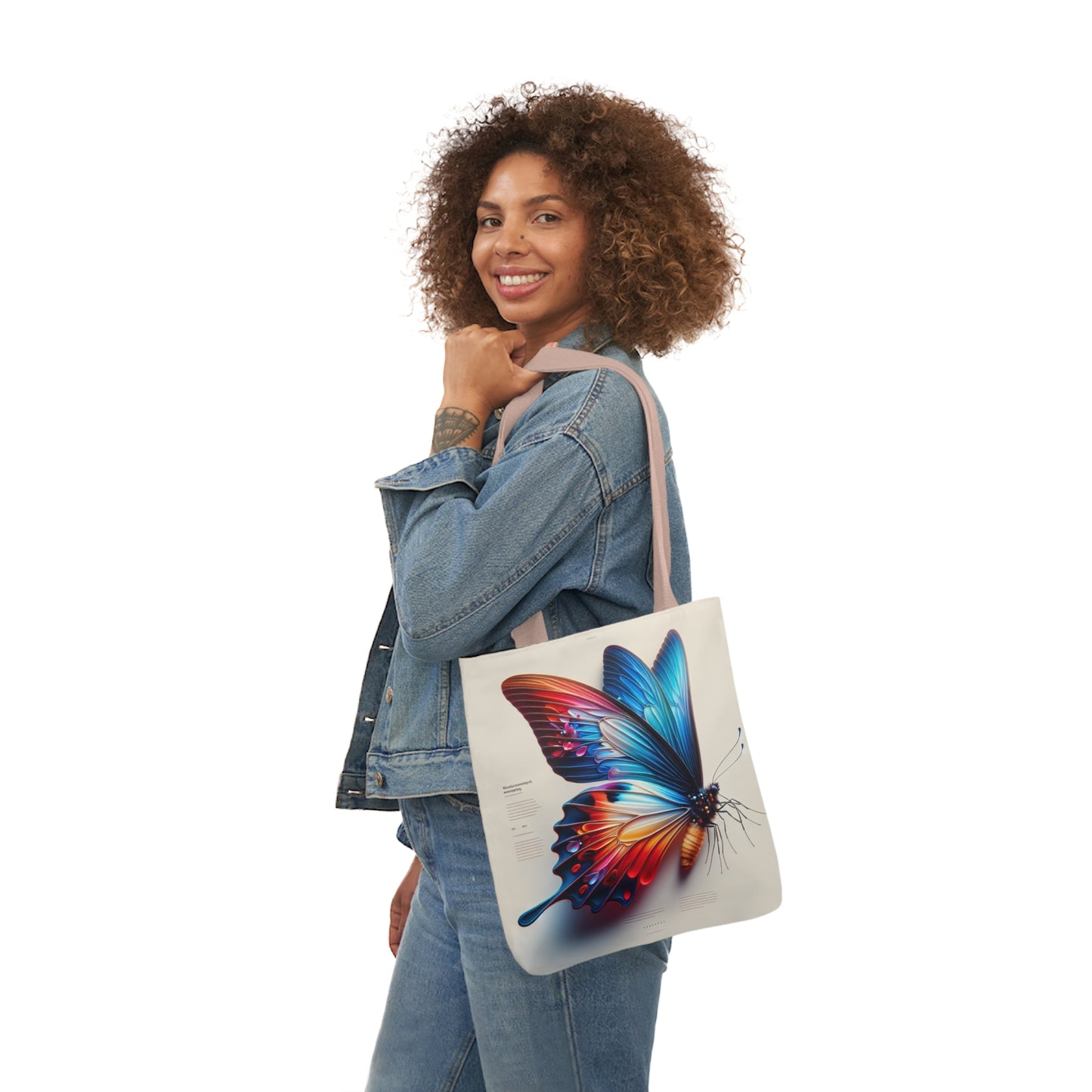 Canvas Tote Bag - Motivational Butterfly Design
