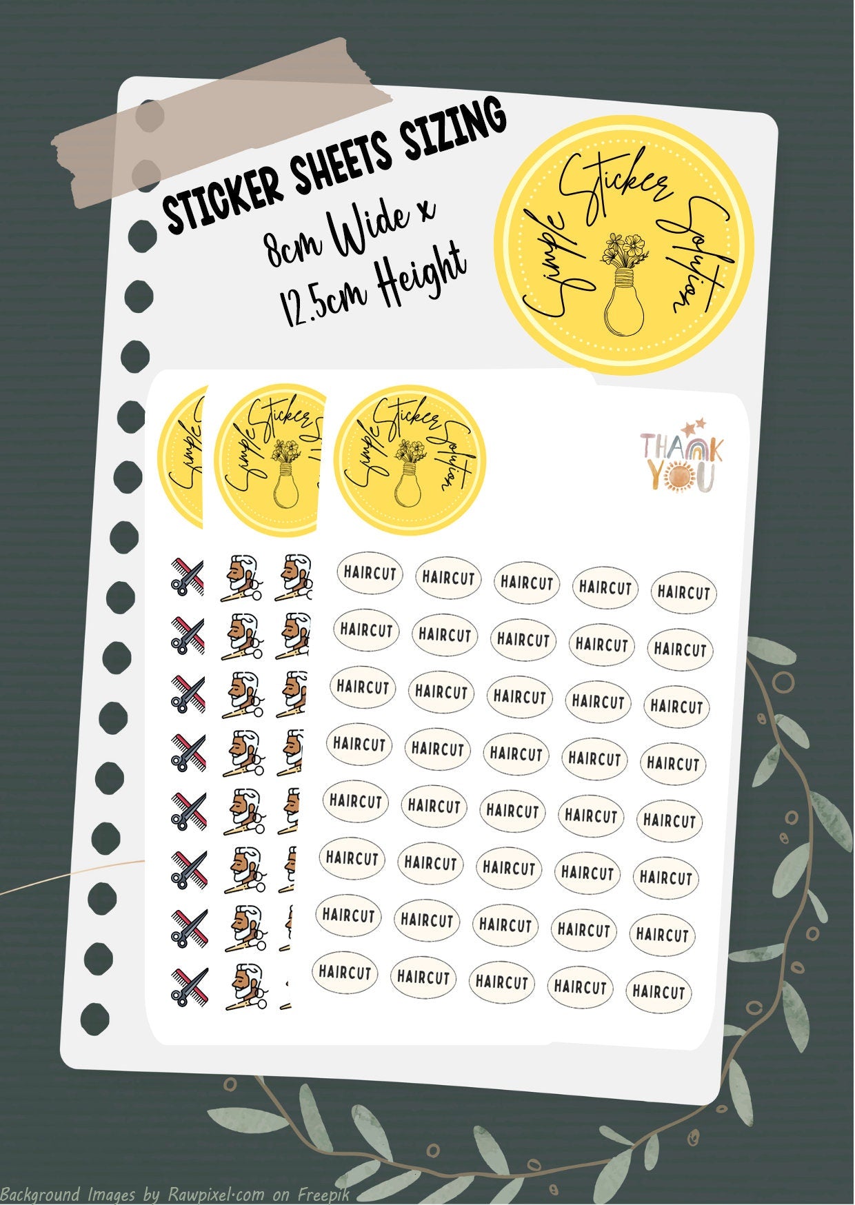 Haircut Reminder Stickers, Hair Care, Health & Beauty, Diary Stickers, Planner Sticker Sheet, Calendar Sticker, Organiser Stickers