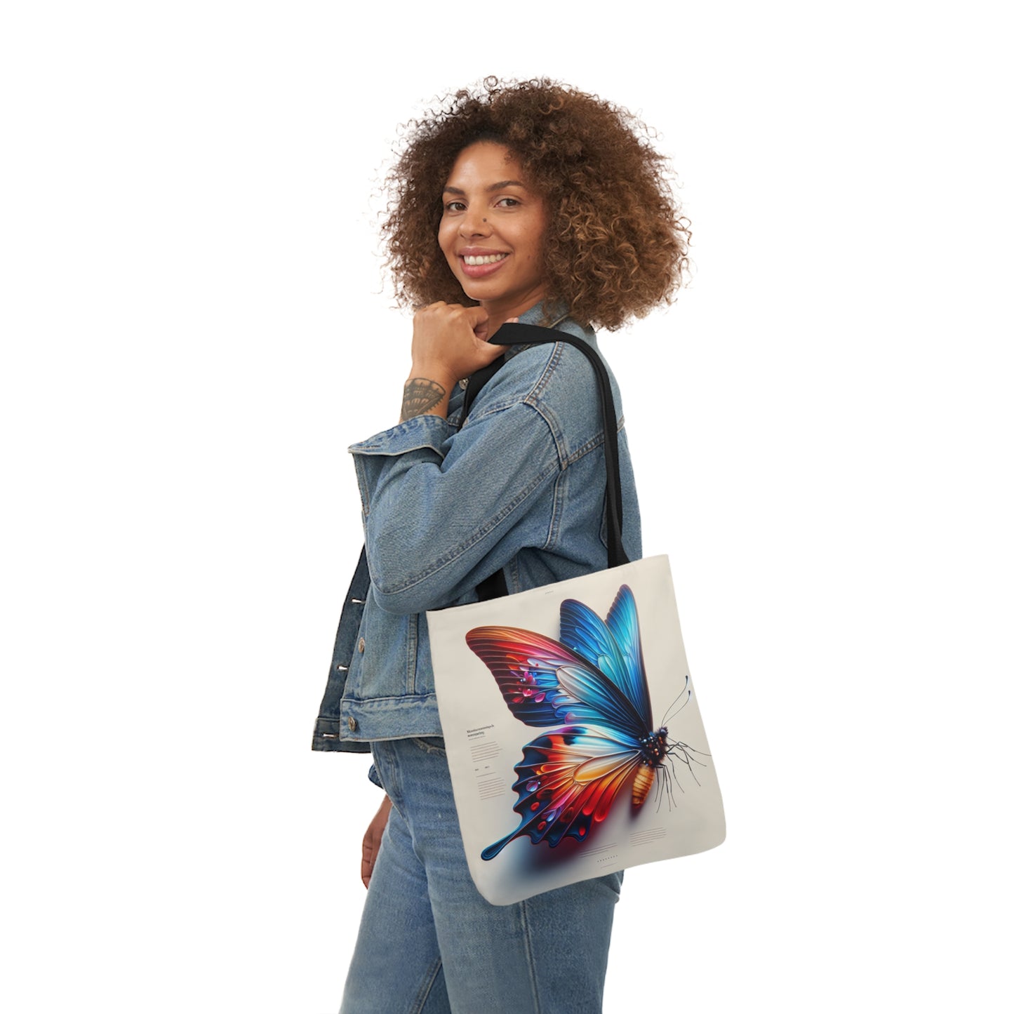 Canvas Tote Bag - Motivational Butterfly Design