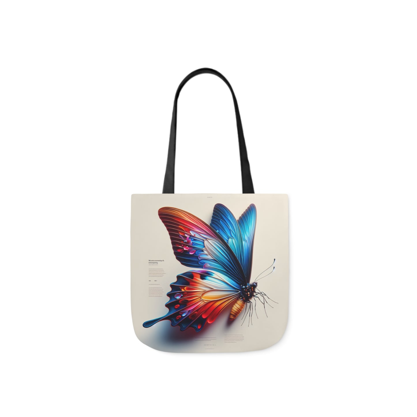 Canvas Tote Bag - Motivational Butterfly Design
