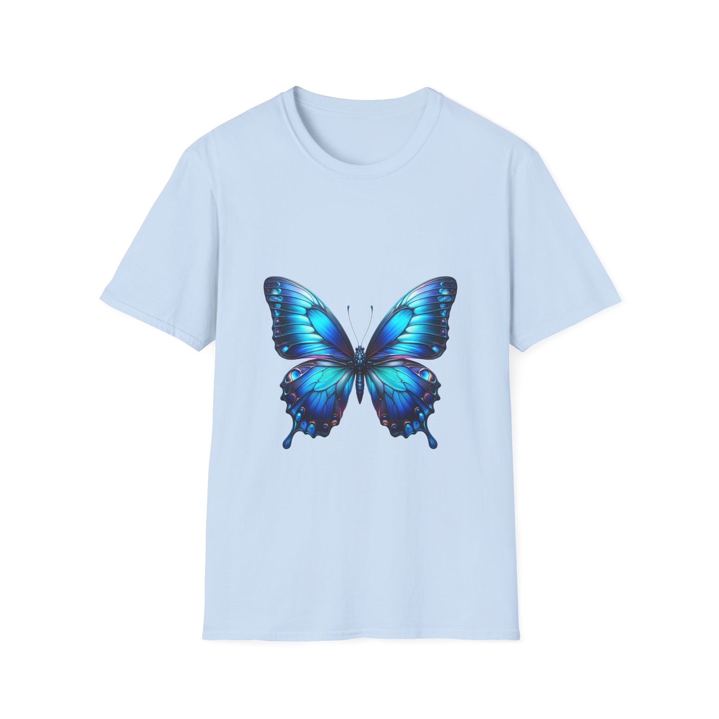 Butterfly Softstyle T-Shirt, Cotton Tee, Unisex Shirt, Butterfly Design Top, Nature Lover Gift