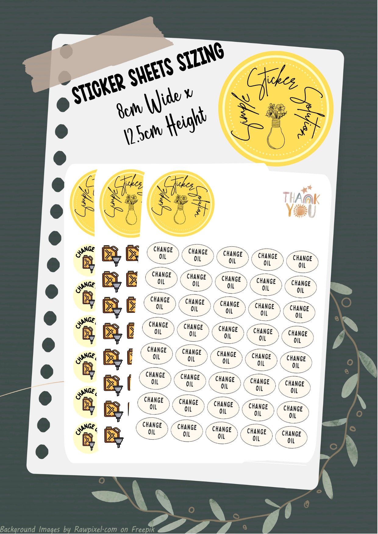 Change Car Oil Stickers, Vehicle, Diary Stickers, Planner Sticker Sheet, Planner, Calendar Sticker