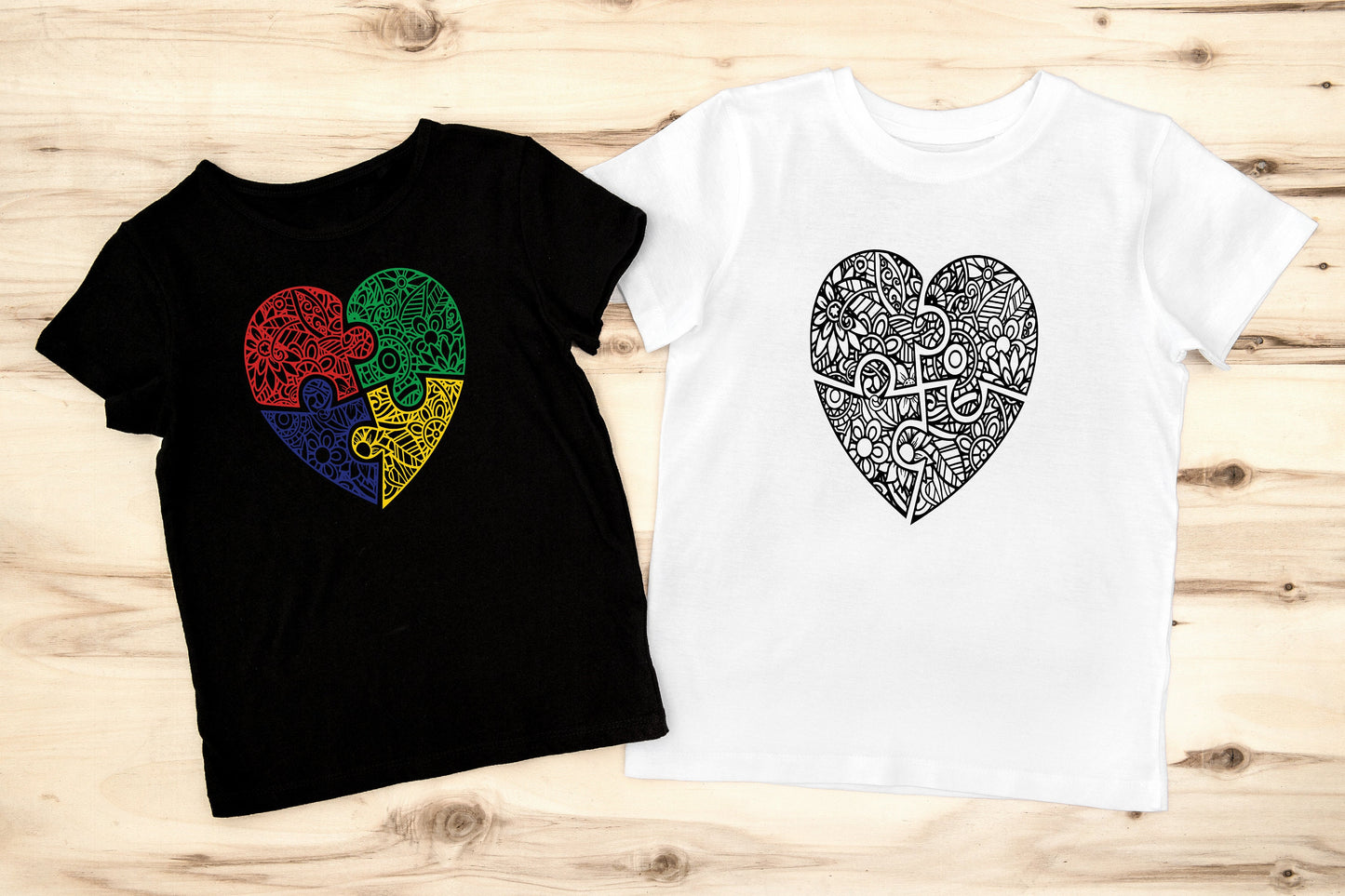 Autism Heart Puzzle Short Sleeve T-Shirt