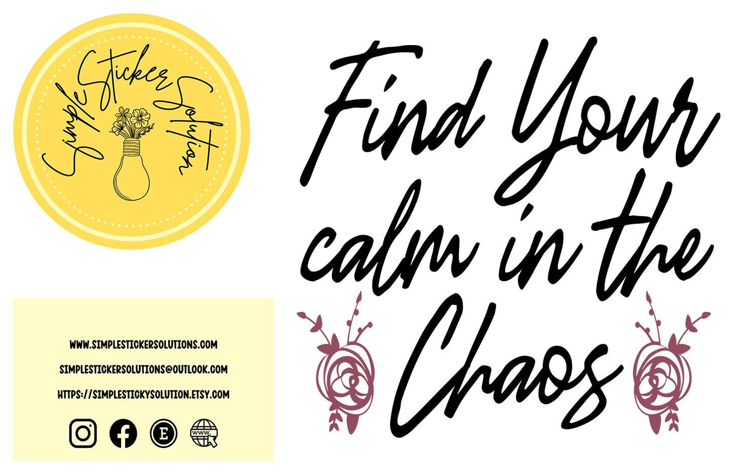 Find Your Calm in the Chaos Design Short Sleeve T-Shirt