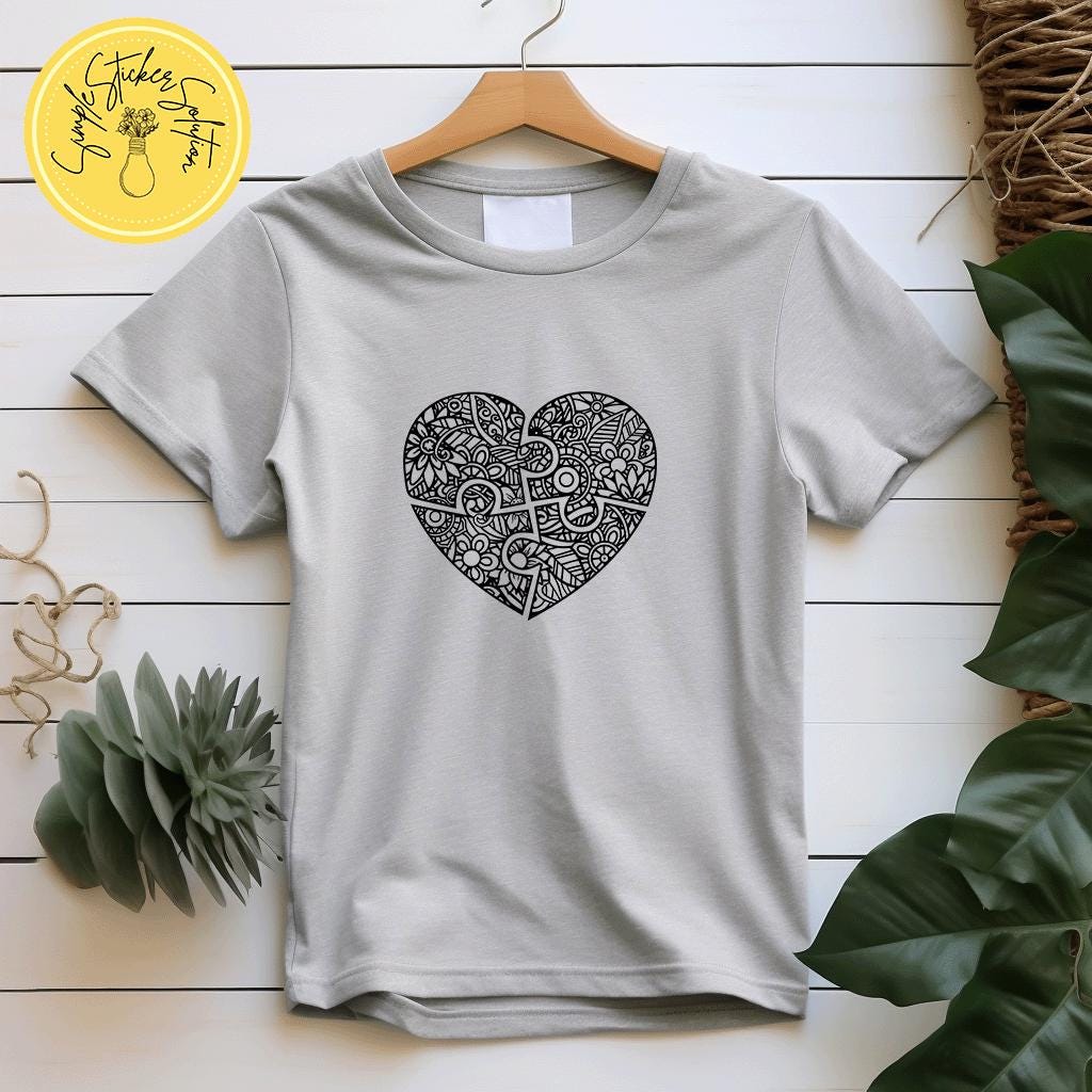 Autism Heart Puzzle Short Sleeve T-Shirt