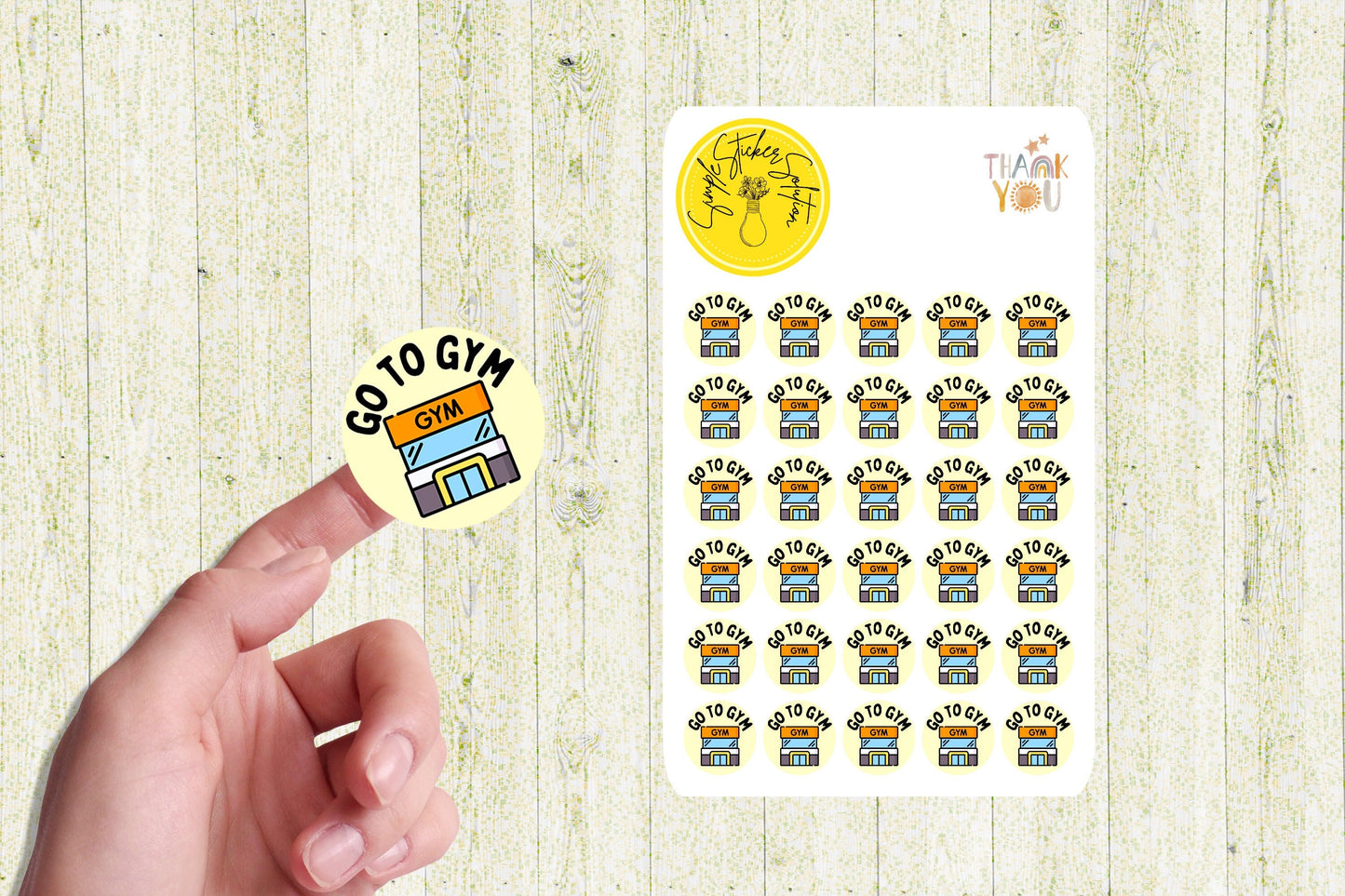 Go to The Gym Stickers