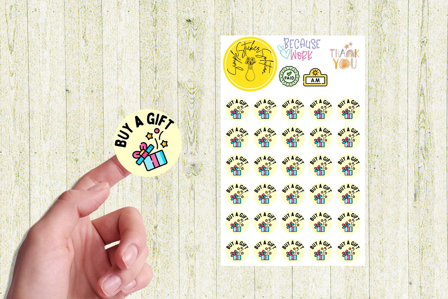 Buy a Gift Reminder Stickers