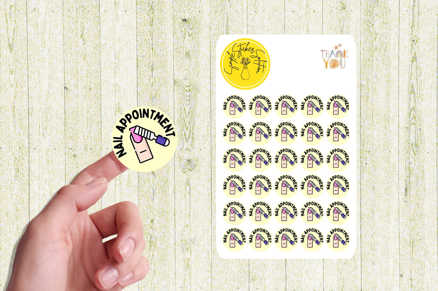 Nail Appointment Reminder Stickers