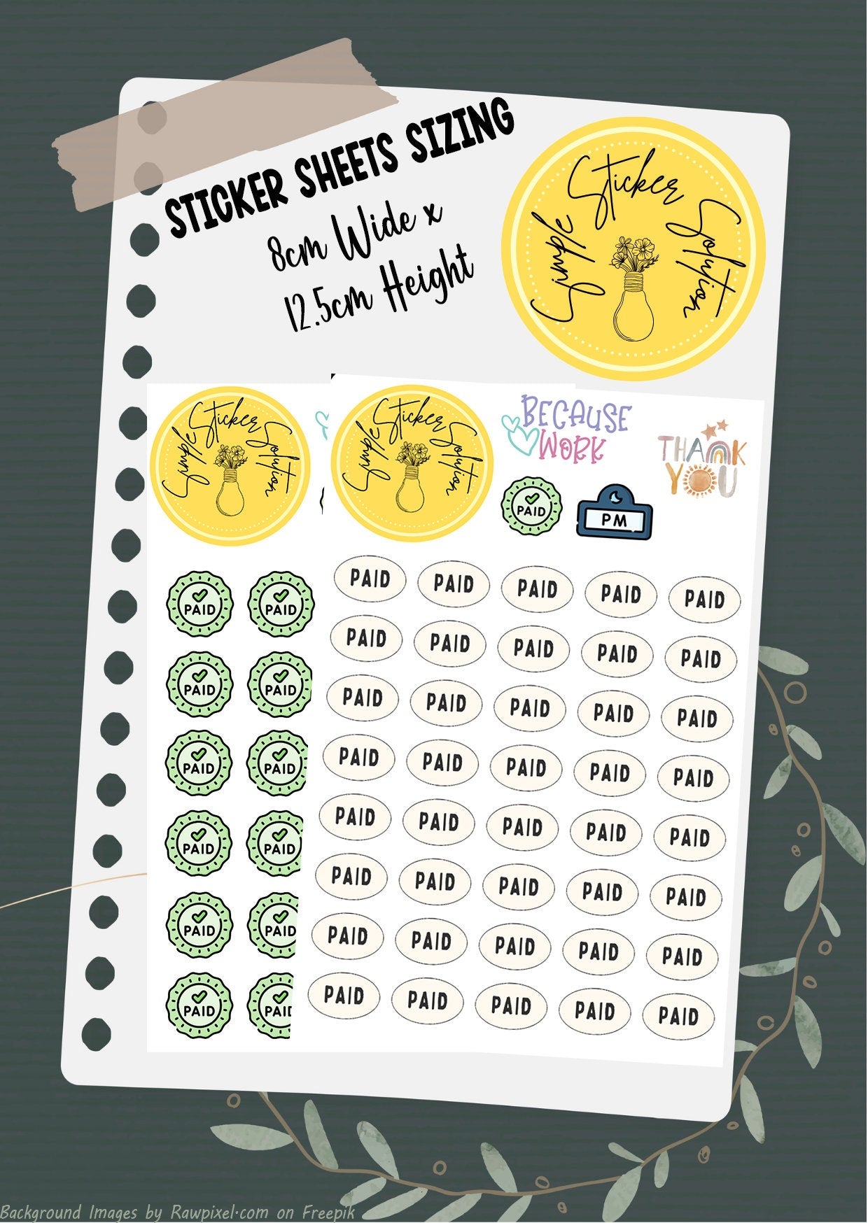 Finances - Paid Stickers