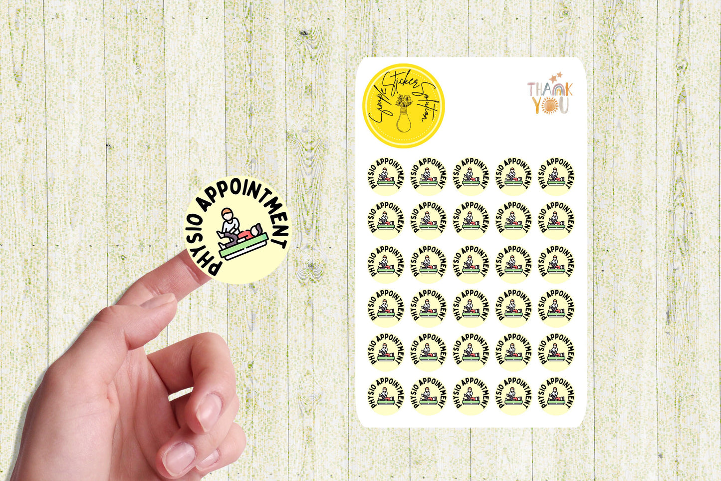 Physio Appointment Stickers