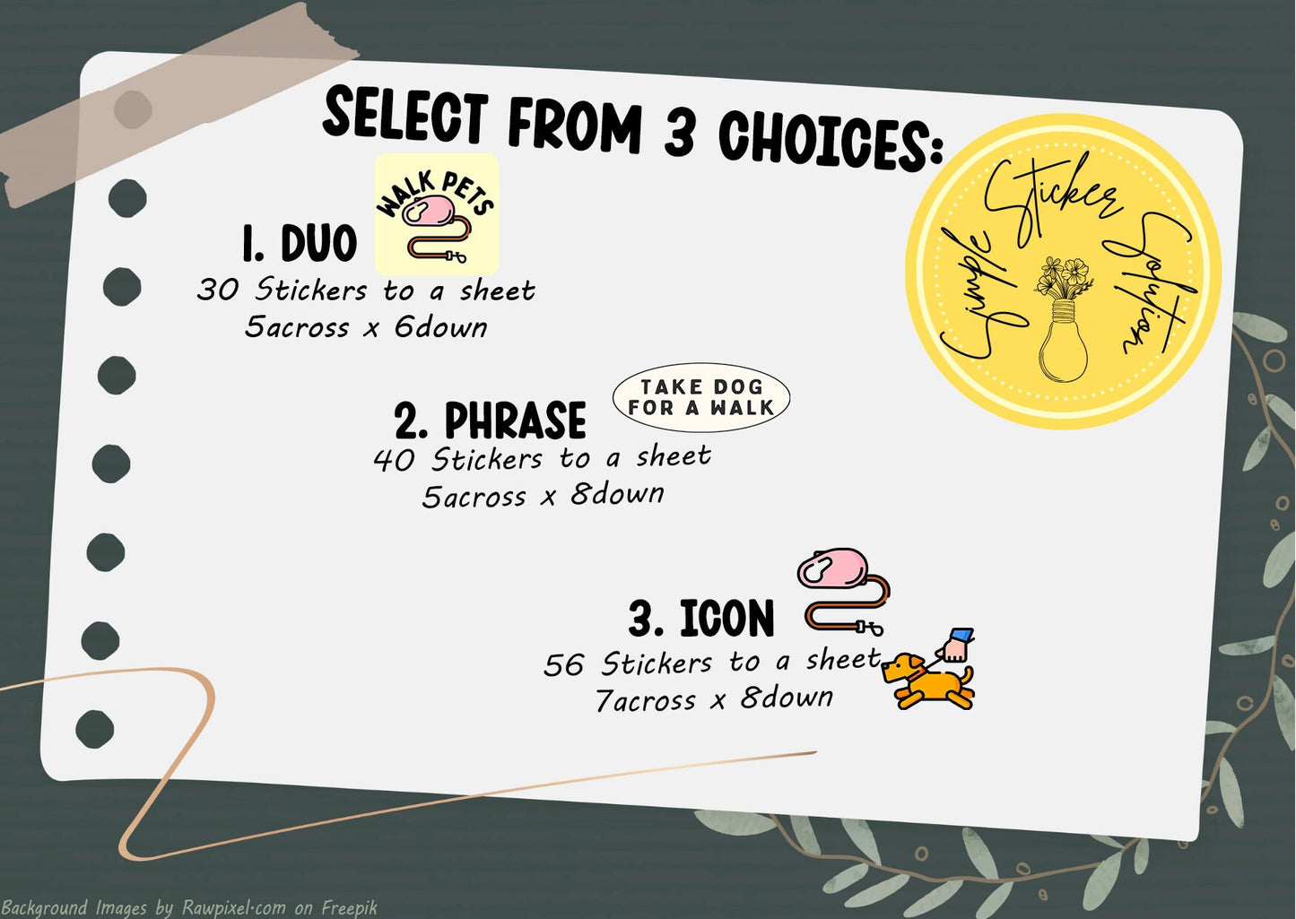 Take your Dog For a Walk Stickers, Pets, Animals, Diary Stickers, Planner Sticker Sheet, Planner, Calendar Sticker