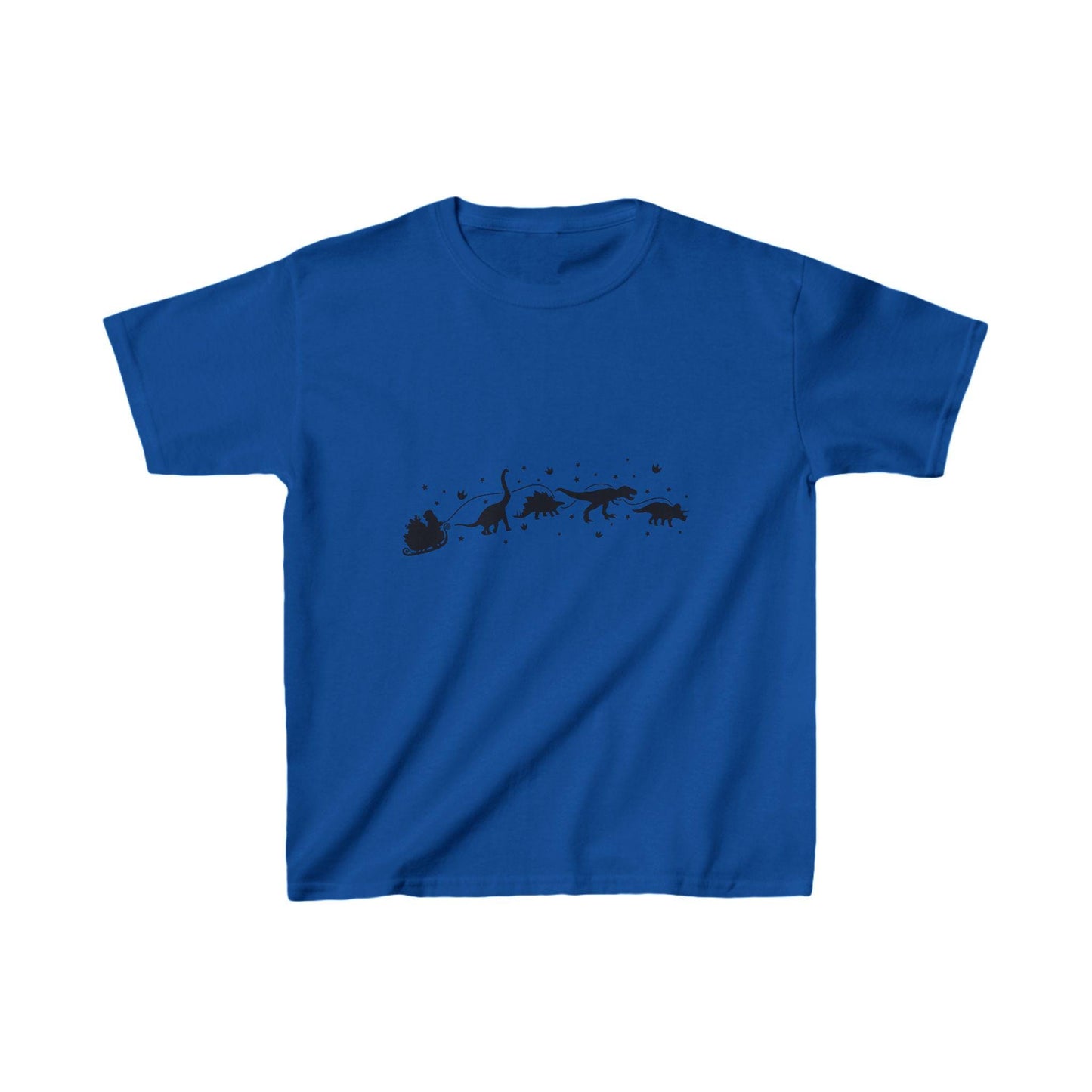 Dinosaur Sleigh Kids Tshirt, Children's Tee, Boys Girls Shirt, Jurassic Park Gift, Christmas Holiday Top