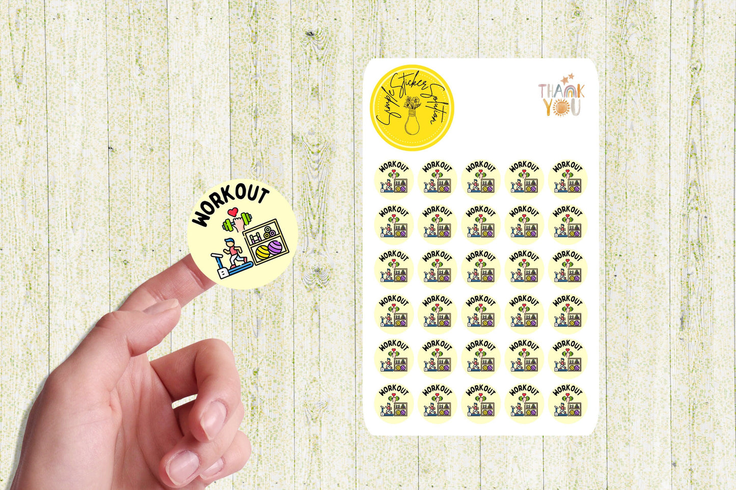Workout Reminder Stickers, Fitness, Health + Beauty, Diary Stickers, Planner Sticker Sheet, Calendar Sticker, Organiser Stickers