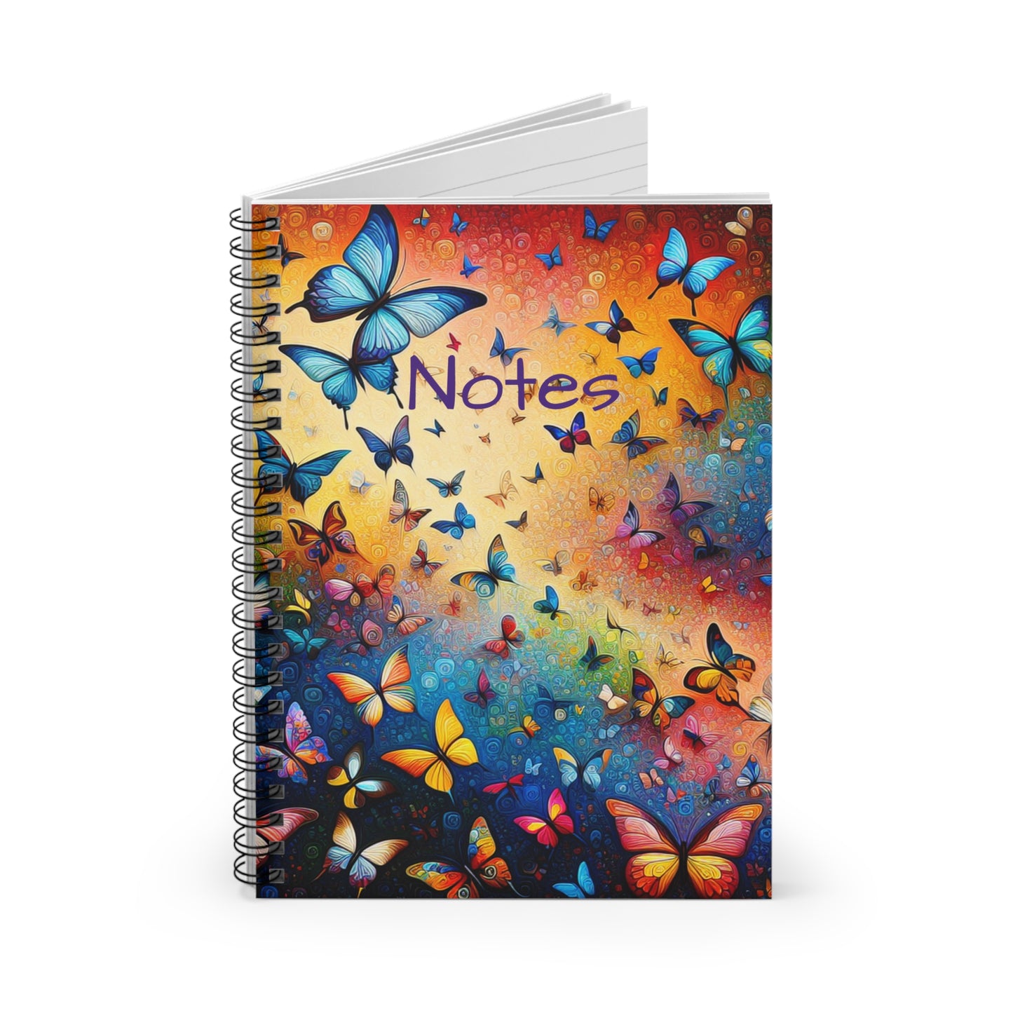 Butterfly Spiral Notebook - Ruled Line Journal