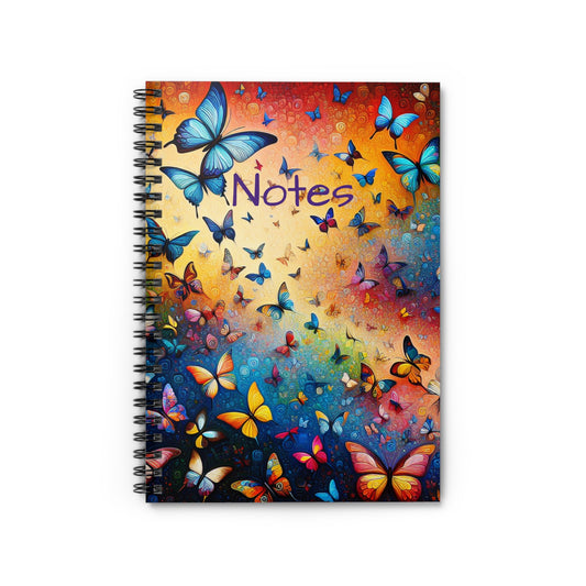 Butterfly Spiral Notebook - Ruled Line Journal