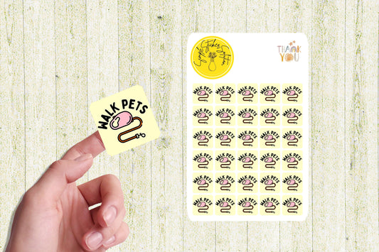 Take your Dog For a Walk Stickers, Pets, Animals, Diary Stickers, Planner Sticker Sheet, Planner, Calendar Sticker