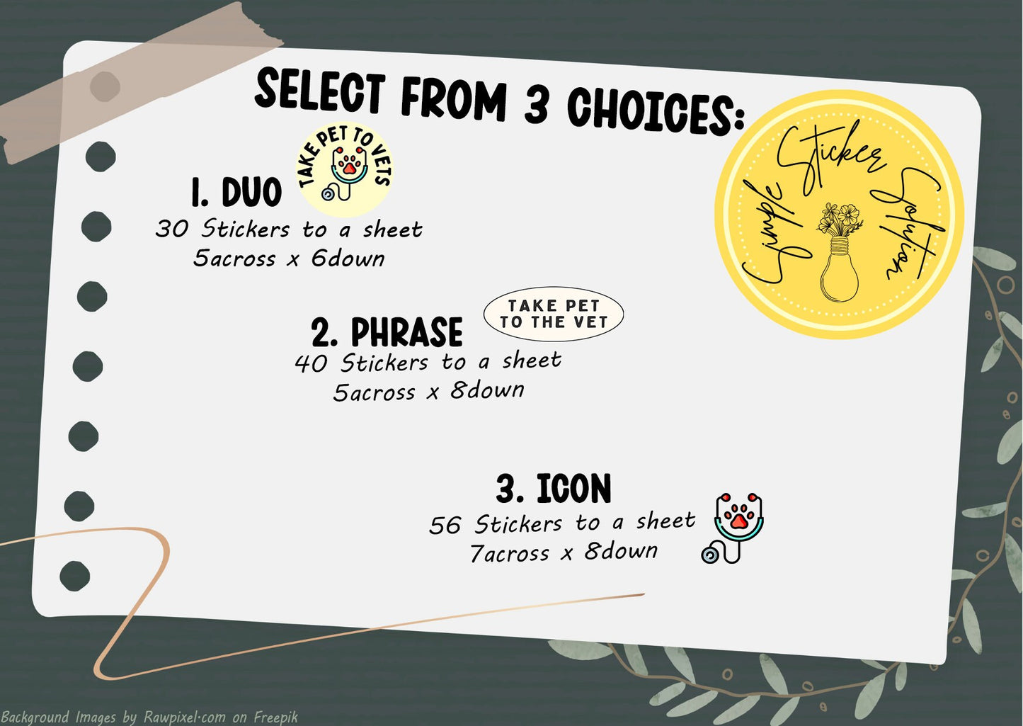 Take Your Pet to the Vets Stickers, Pets, Animals, Diary Stickers, Planner Sticker Sheet, Planner, Calendar Sticker