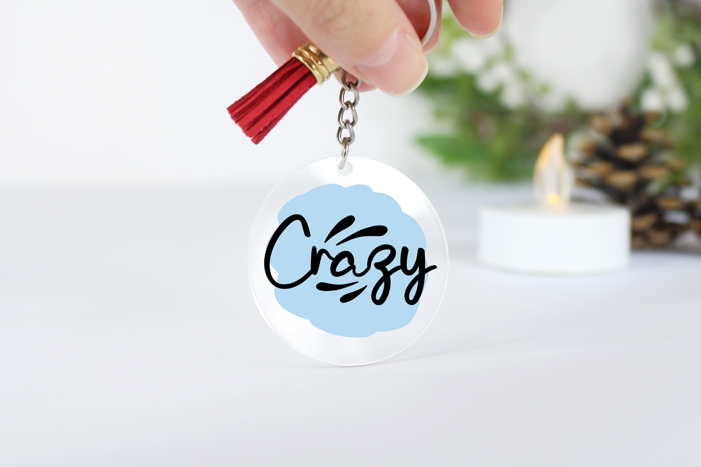 Crazy Acrylic Keyring
