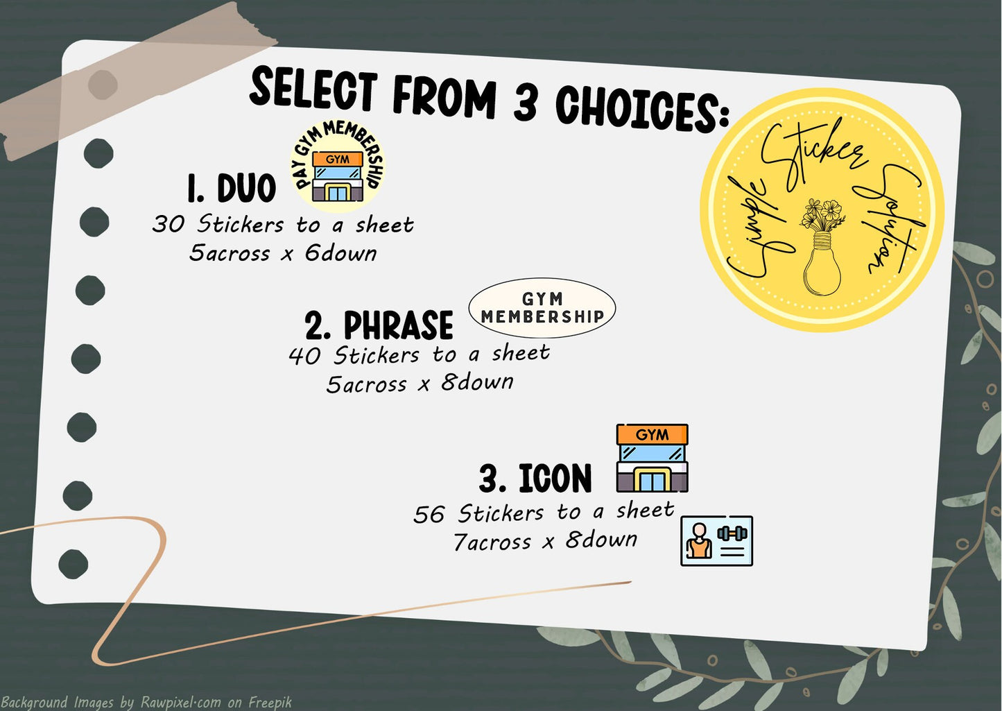 Gym Membership Stickers, Fitness & Finances, Never Miss a Bill, Diary Stickers, Planner Sticker Sheet, Calendar Sticker, Organiser Stickers