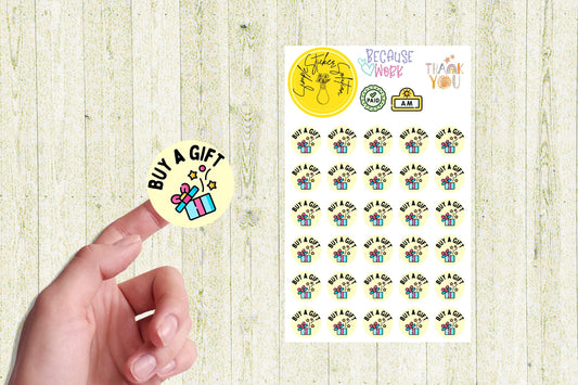 Buy a Gift Reminder Stickers, Events, Diary Stickers, Planner Sticker Sheet, Calendar Sticker, Organiser Stickers