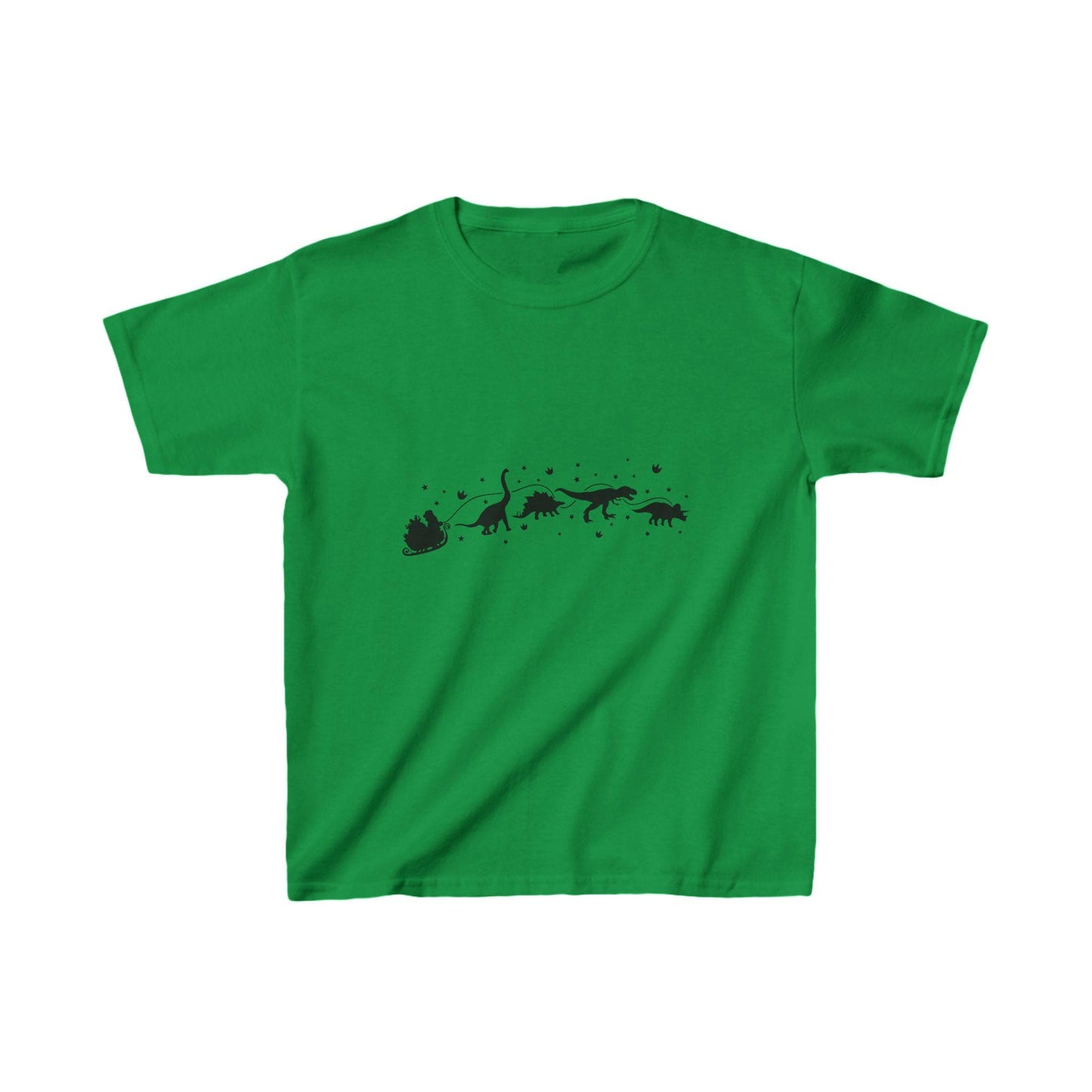 Dinosaur Sleigh Kids Tshirt, Children's Tee, Boys Girls Shirt, Jurassic Park Gift, Christmas Holiday Top