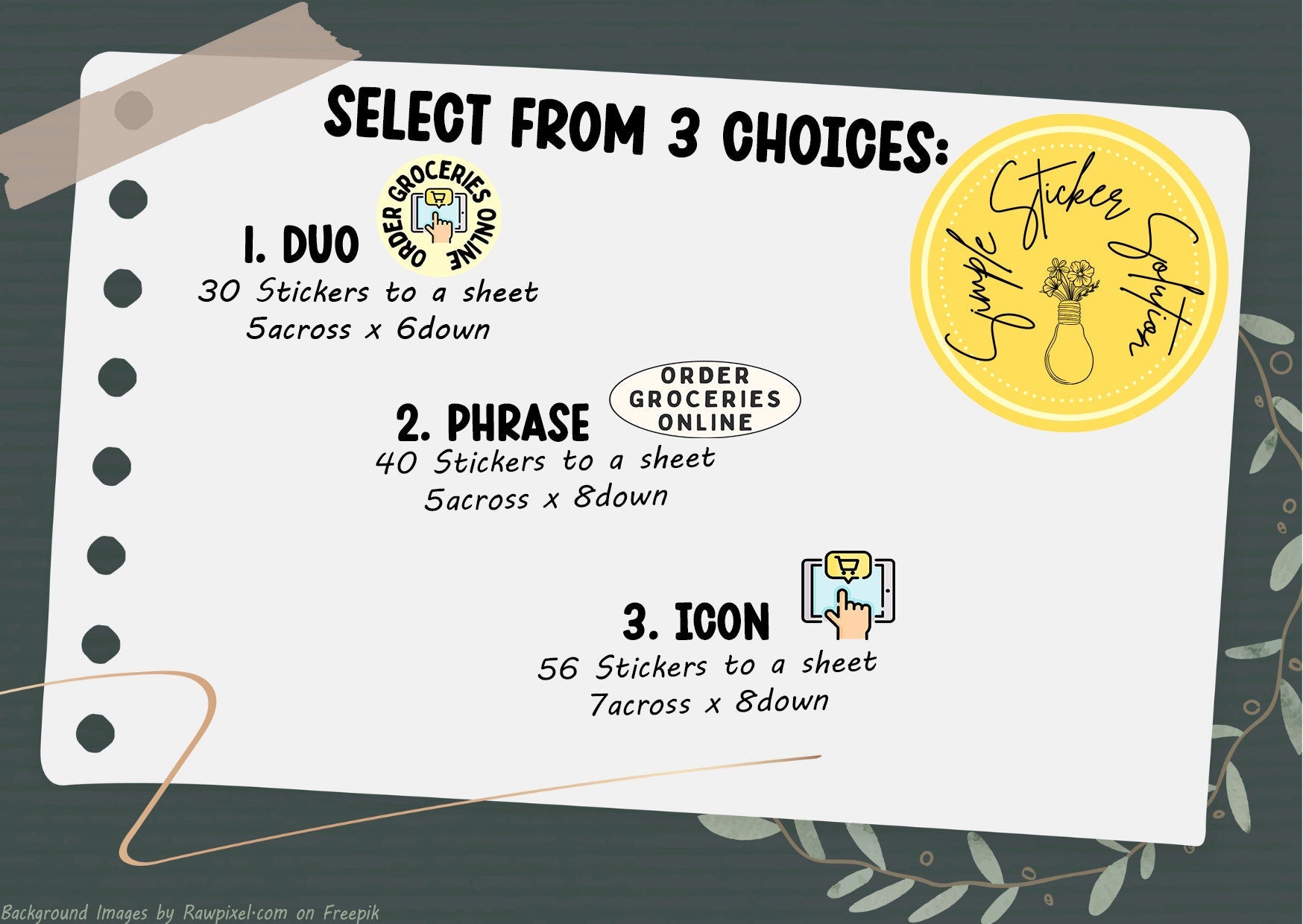 Grocery Shopping Planner Stickers: Online Order Tracker