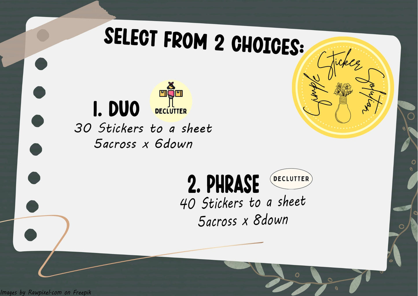 Declutter Planner Stickers: Weekly Chore Calendar Stickers