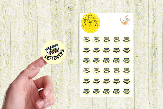 Leftovers Stickers, Daily/Weekly/Fortnightly Meal Planning, Diary Stickers, Planner Sticker Sheet, Planner, Calendar Sticker