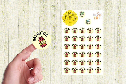 Gas Bottle Planner Stickers: Bill Payment Reminders