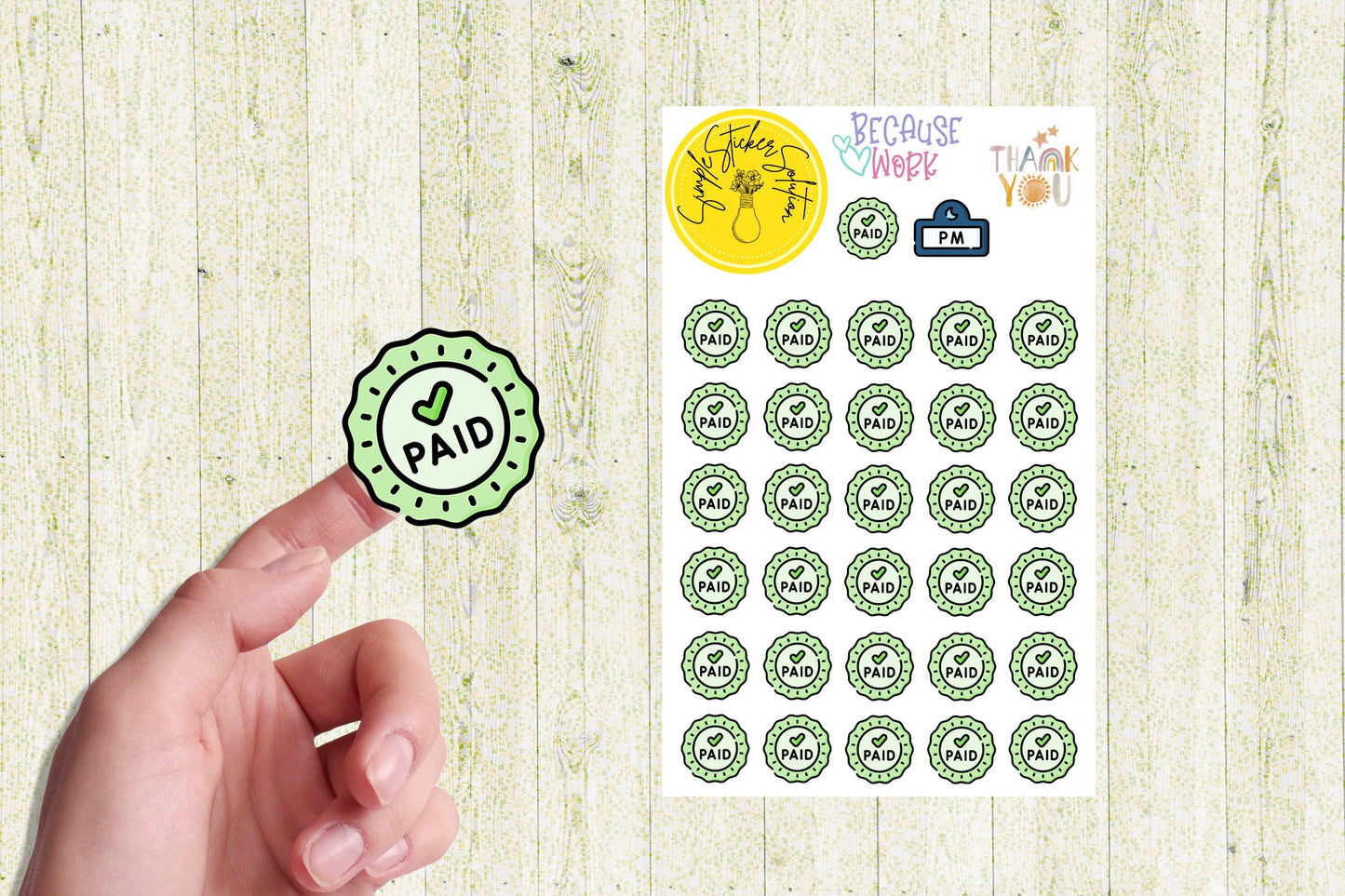 Paid Stickers, Finances, Never Miss a Bill, Diary Stickers, Planner Sticker Sheet, Calendar Sticker, Organiser Stickers