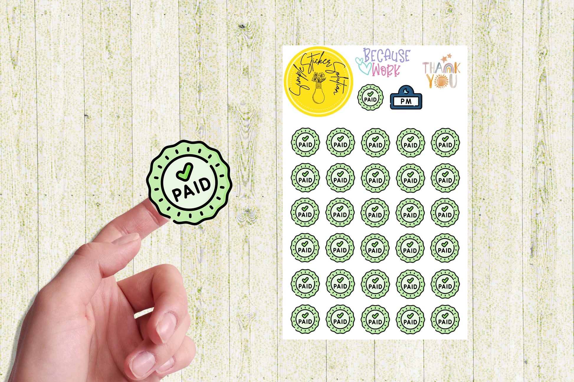 Paid Stickers, Finances, Never Miss a Bill, Diary Stickers, Planner Sticker Sheet, Calendar Sticker, Organiser Stickers