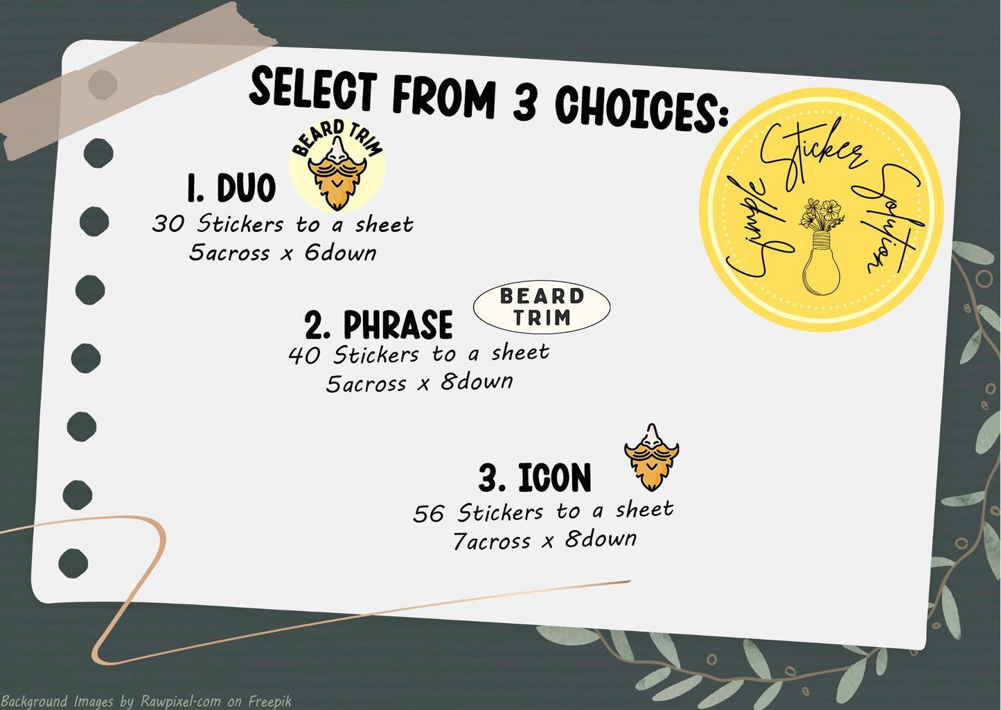 Beard Trim Reminder Stickers, Shave, Health & Beauty, Diary Stickers, Planner Sticker Sheet, Calendar Sticker, Organiser Stickers