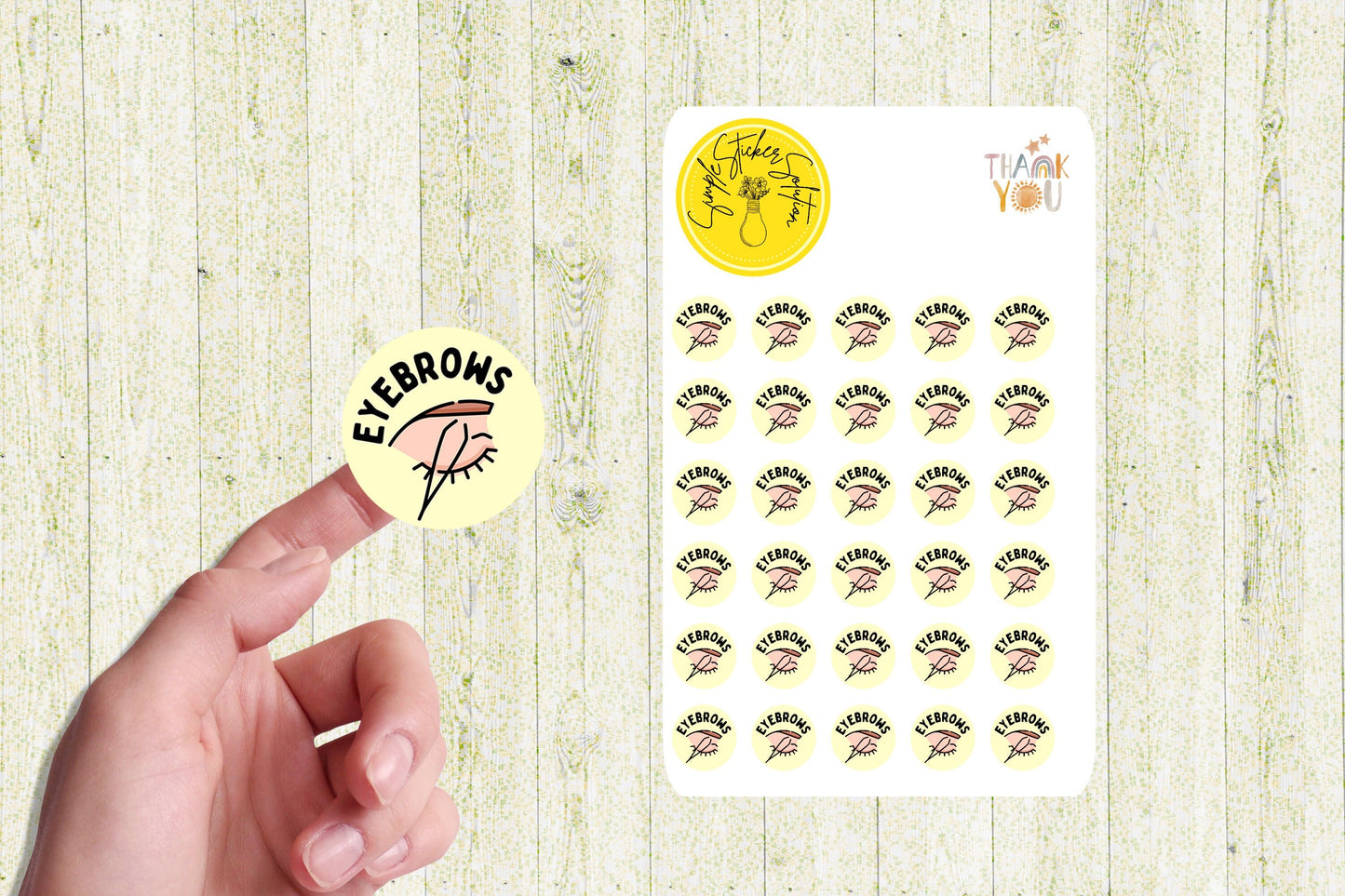 Eyebrow Appointment Stickers, Health & Beauty, Diary Stickers, Planner Sticker Sheet, Calendar Sticker, Organiser Stickers