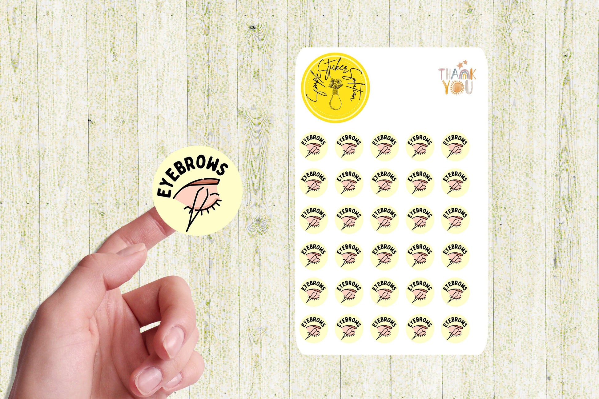 Eyebrow Appointment Stickers, Health & Beauty, Diary Stickers, Planner Sticker Sheet, Calendar Sticker, Organiser Stickers
