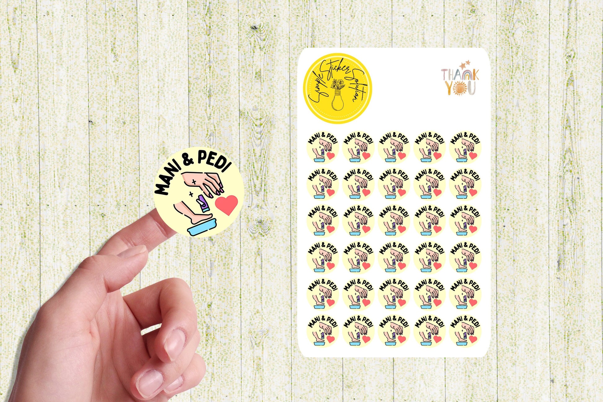 Manicure +/or Pedicure Appointment Stickers, Health & Beauty, Diary Stickers, Planner Sticker Sheet, Calendar Sticker, Organiser Stickers