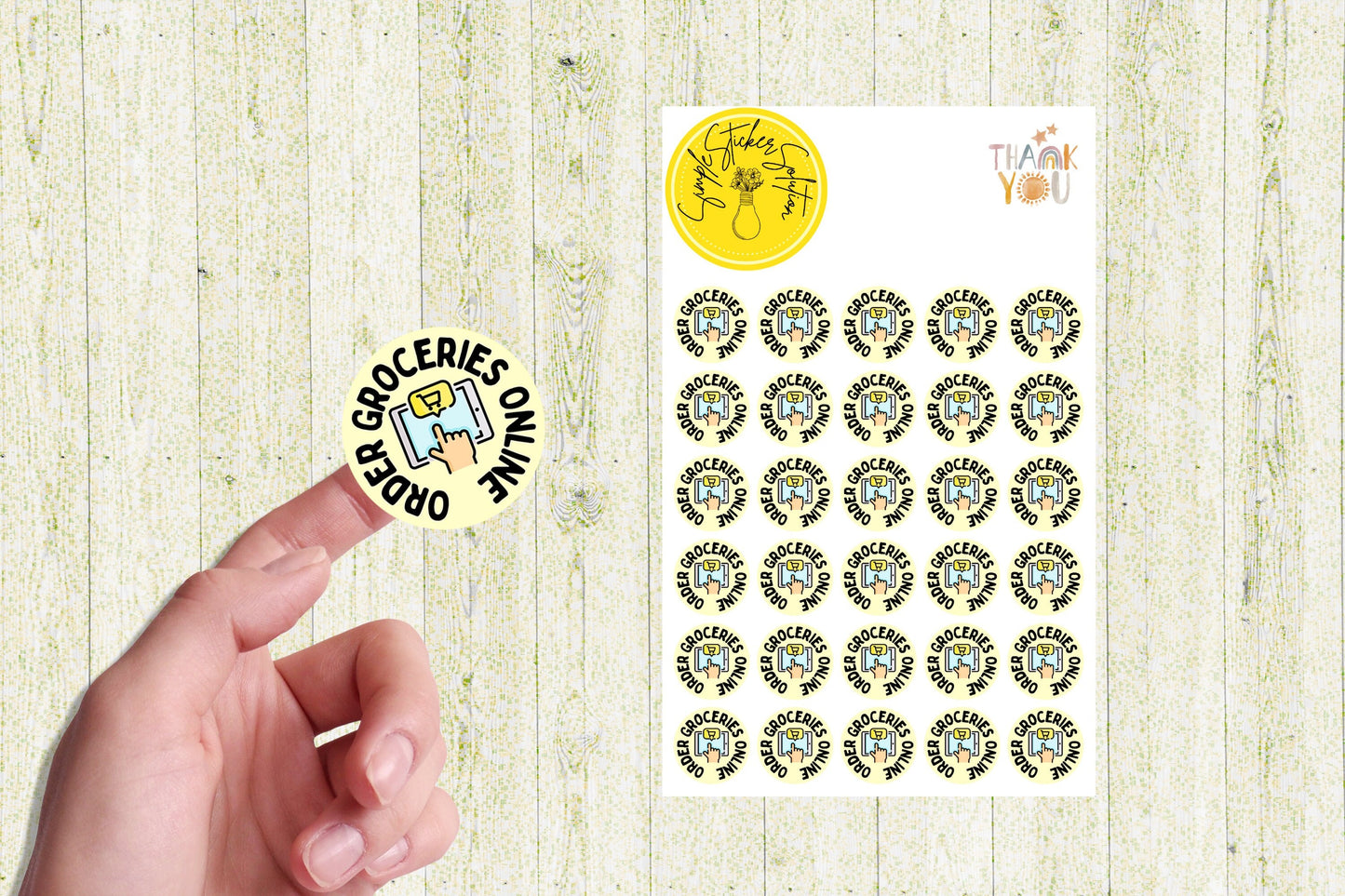 Grocery Shopping Planner Stickers: Online Order Tracker
