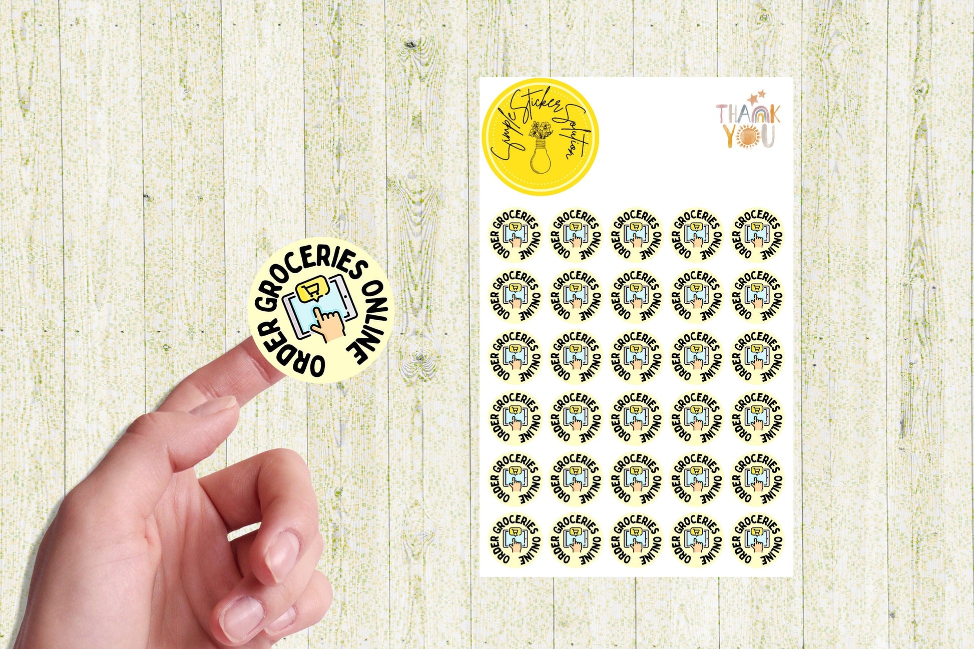 Grocery Shopping Planner Stickers: Online Order Tracker