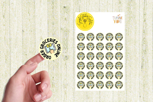 Grocery Shopping Planner Stickers: Online Order Tracker