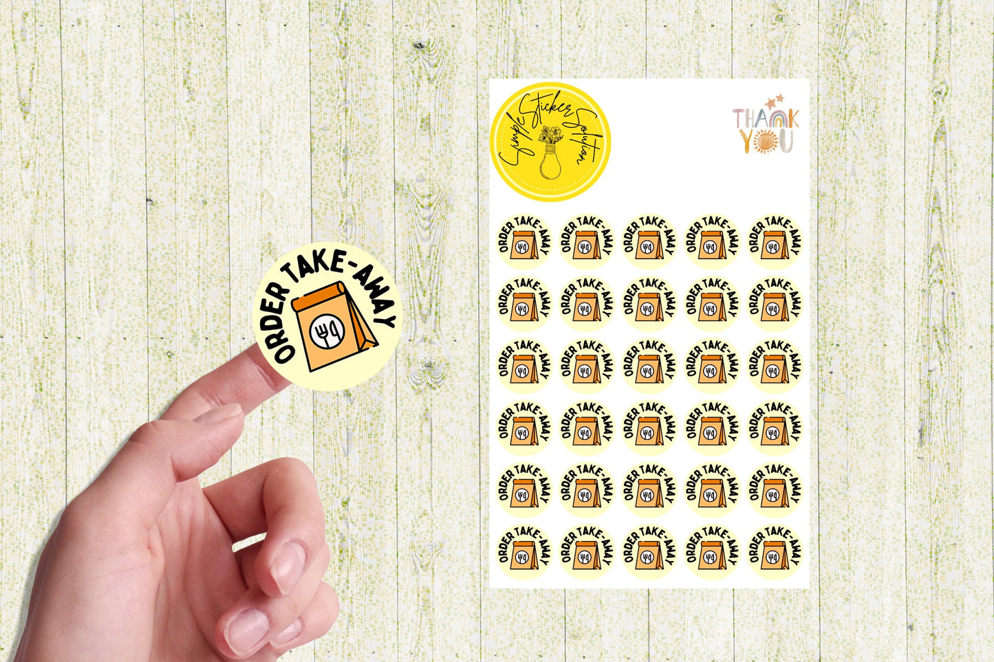 Order Take-Away Stickers, Daily/Weekly/Fortnightly Meal Planning, Diary Stickers, Planner Sticker Sheet, Planner, Calendar Sticker