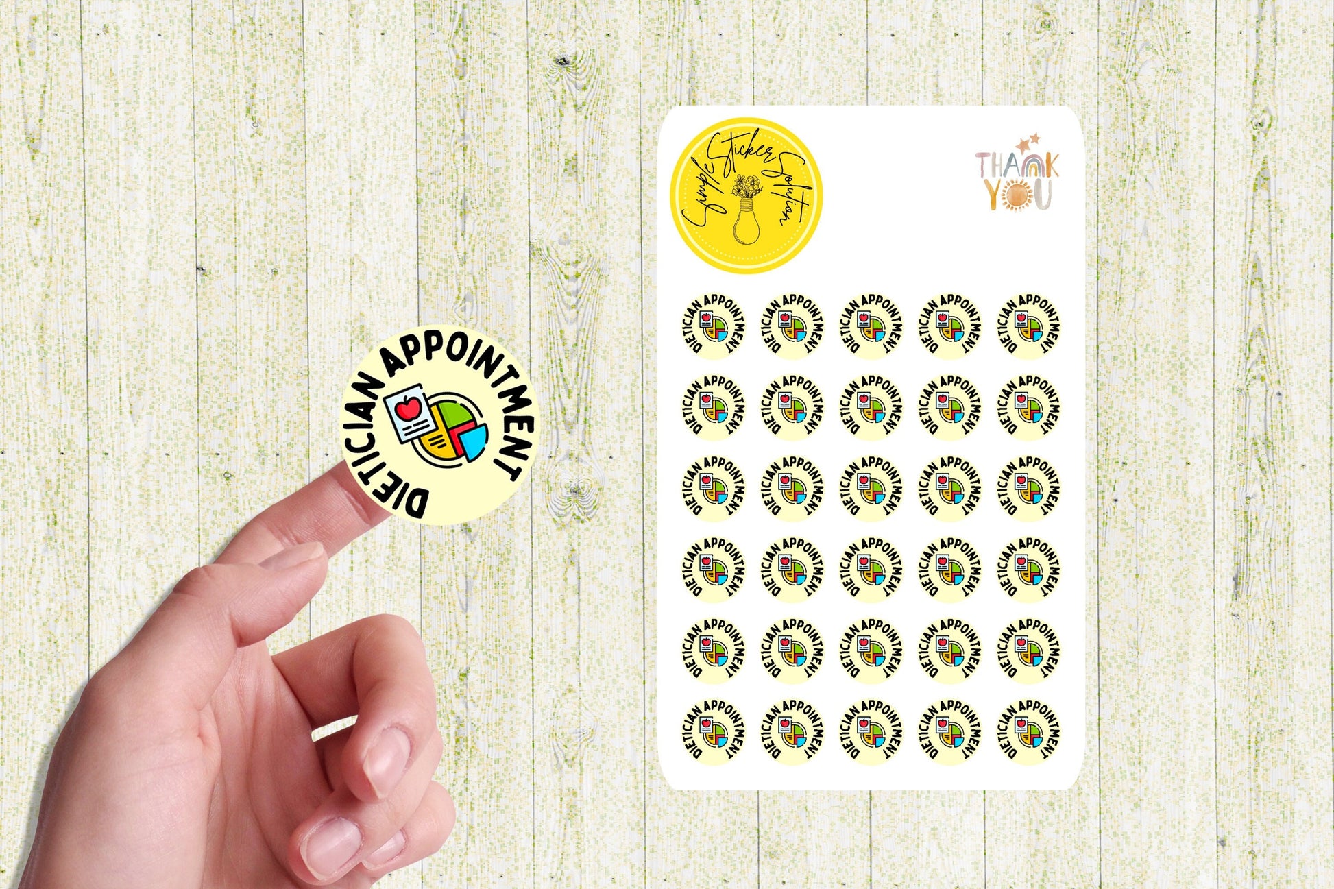 Dietician Appointment Stickers, Medical, Diary Stickers, Planner Sticker Sheet, Planner, Calendar Sticker