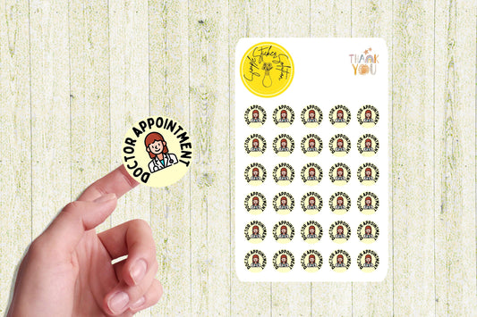 Doctor Appointment Stickers, Medical, Diary Stickers, Planner Sticker Sheet, Planner, Calendar Sticker