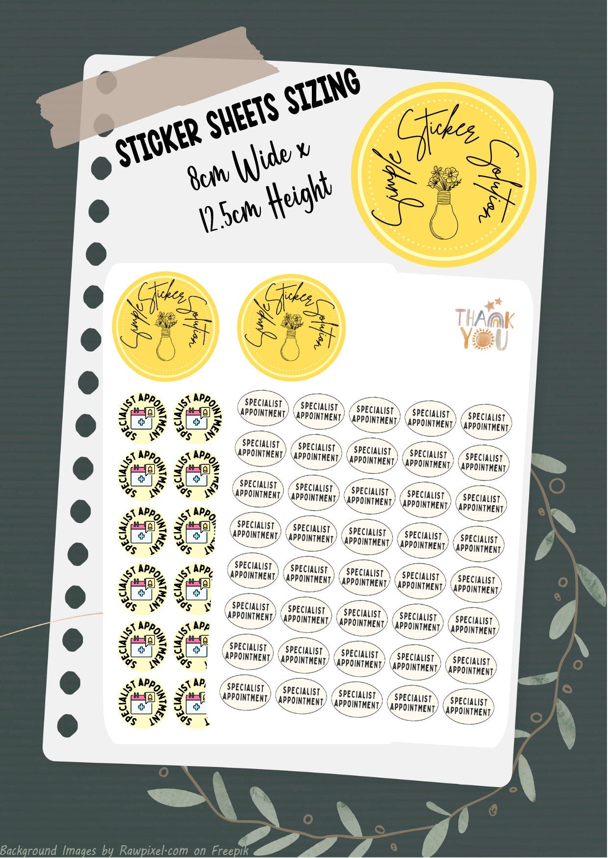 Specialist Appointment Stickers, Medical, Diary Stickers, Planner Sticker Sheet, Planner, Calendar Sticker