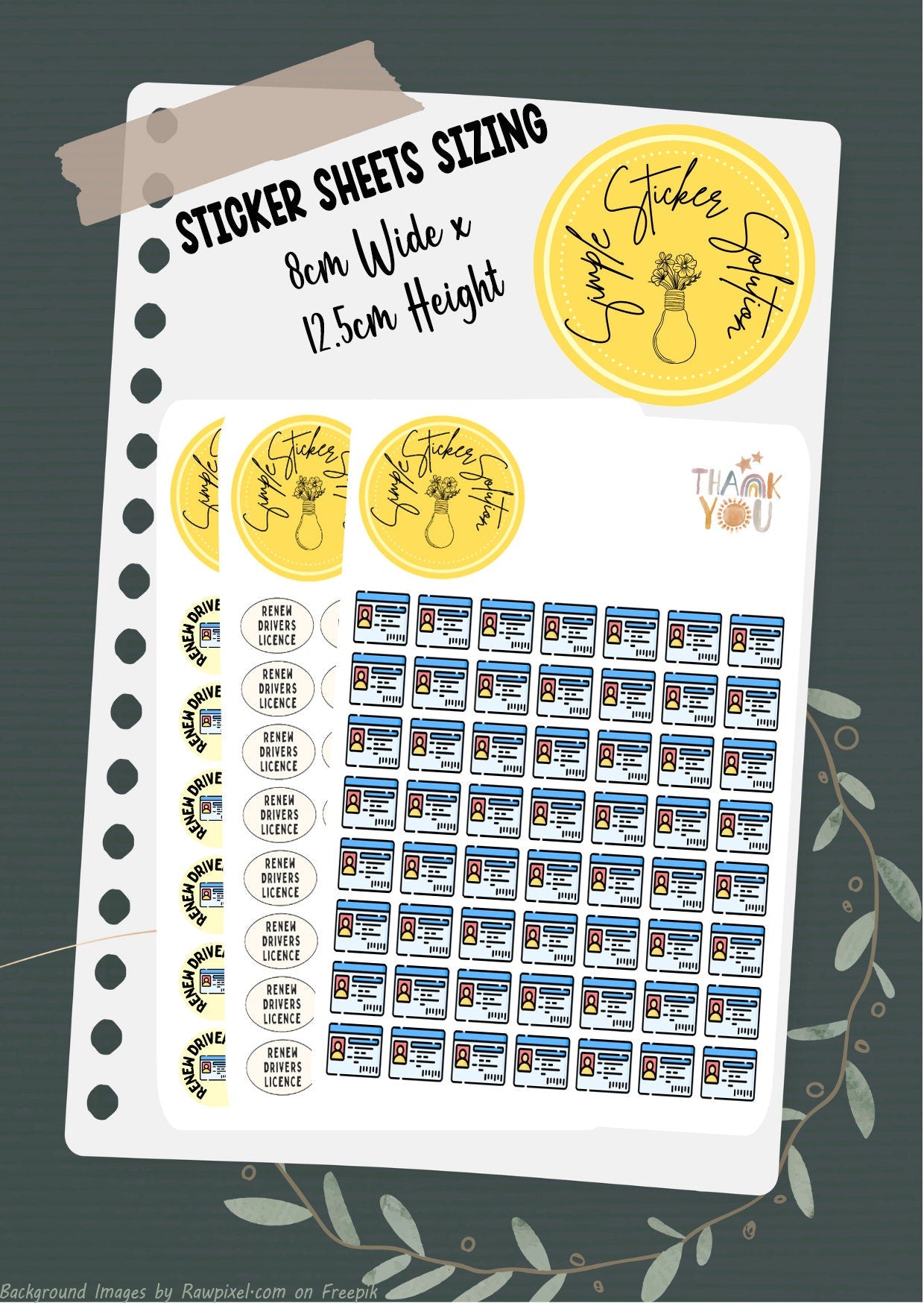 Renew Drivers Licence Stickers, Vehicle, Diary Stickers, Planner Sticker Sheet, Planner, Calendar Sticker